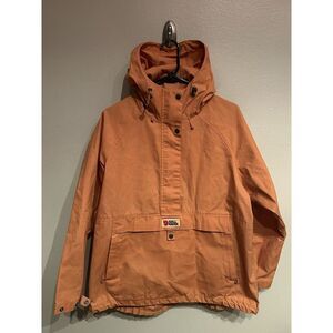 Fjallraven Vardag Anorak Women’s Medium Orange 1/2 Zip Pullover Pockets